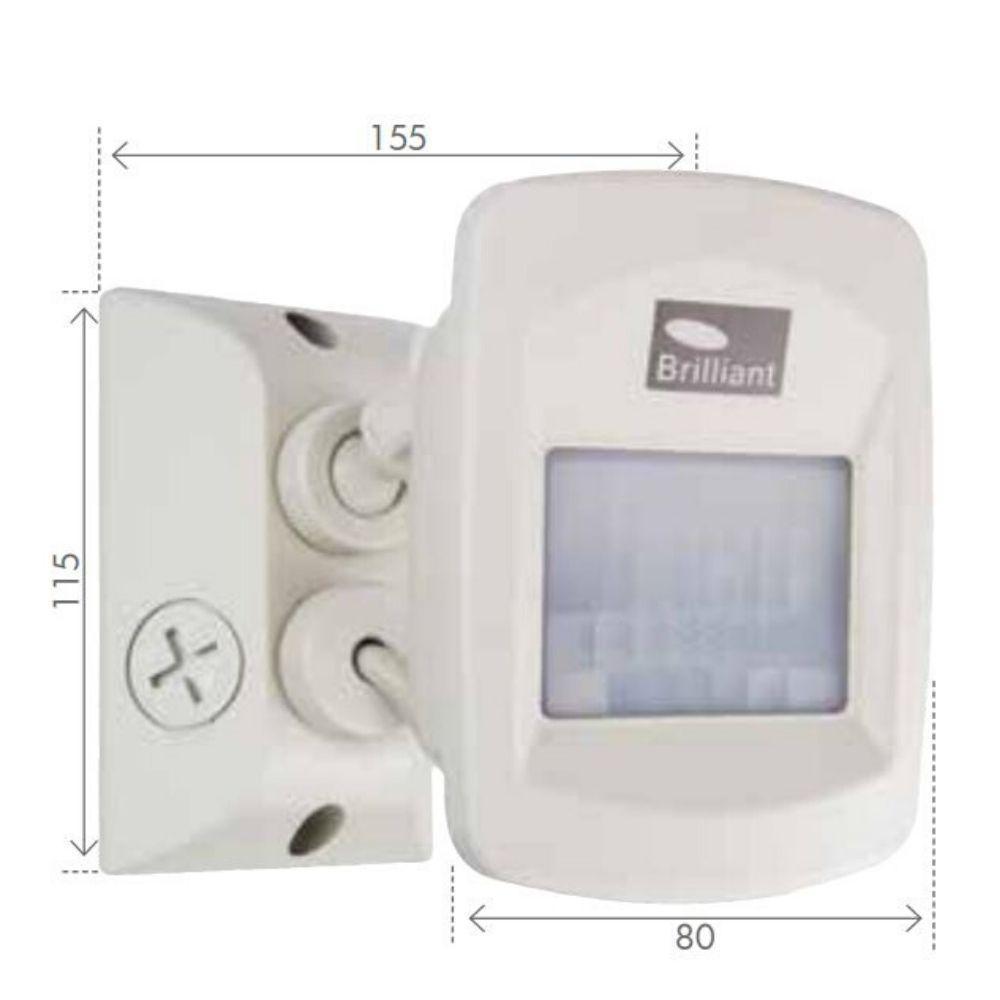 Brilliant FLEXISCAN Security Sensor - PIR IP66, (Series 2)-Brilliant Lighting-Ozlighting.com.au