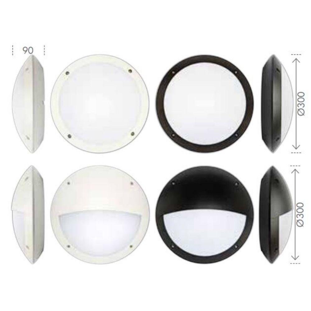 Brilliant HARDY Outdoor LED Eyelid Round Vandal Proof Bunker - 12W, IP66-Brilliant Lighting-Ozlighting.com.au