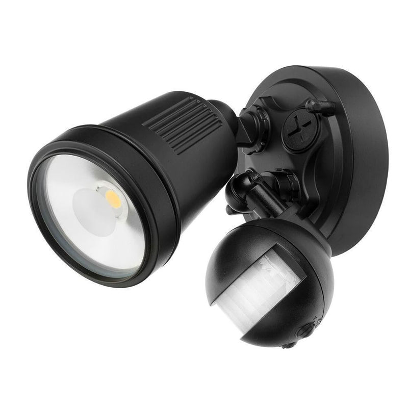 Brilliant HUNTER III - 11W LED Single Head Exterior Spotlight With Sensor IP44 - 4200K-Brilliant Lighting-Ozlighting.com.au