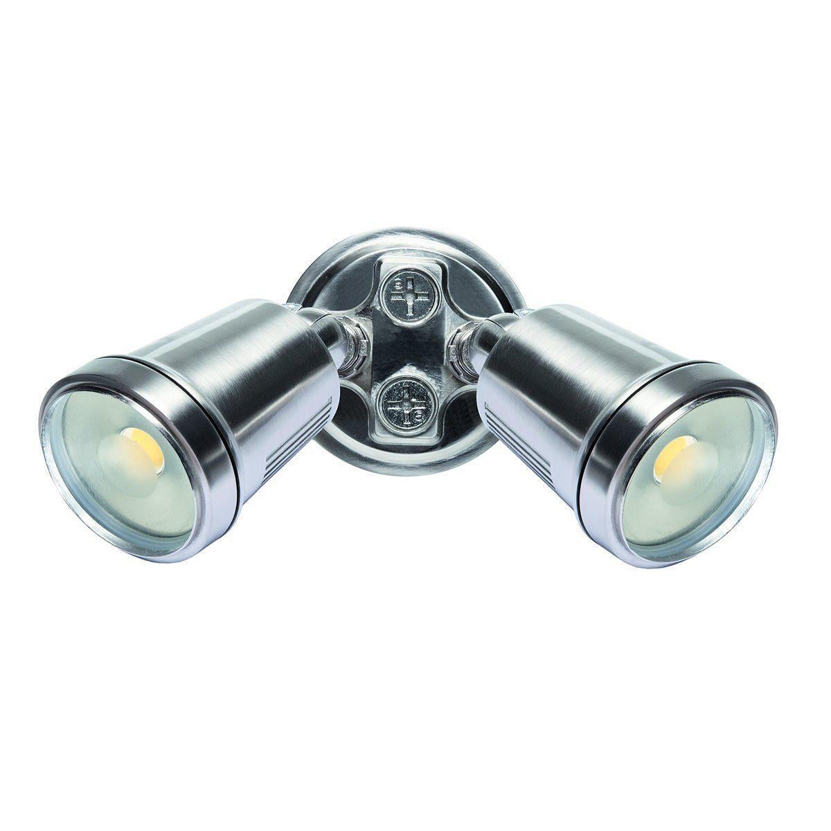 Brilliant 22w black diy led raptor twin security store sensor light