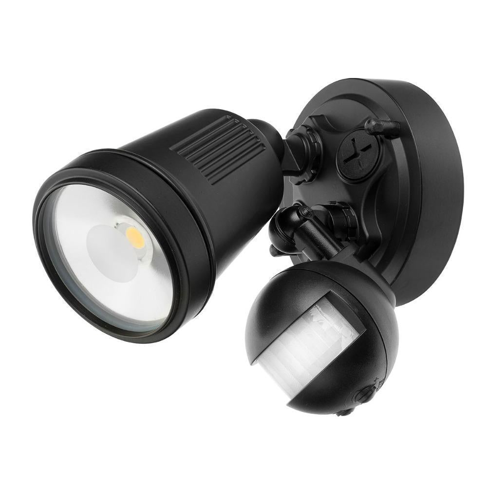 Brilliant HUNTER III Single Head LED Outdoor Spotlight - 11W, Sensor IP44, 4200K-Brilliant Lighting-Ozlighting.com.au