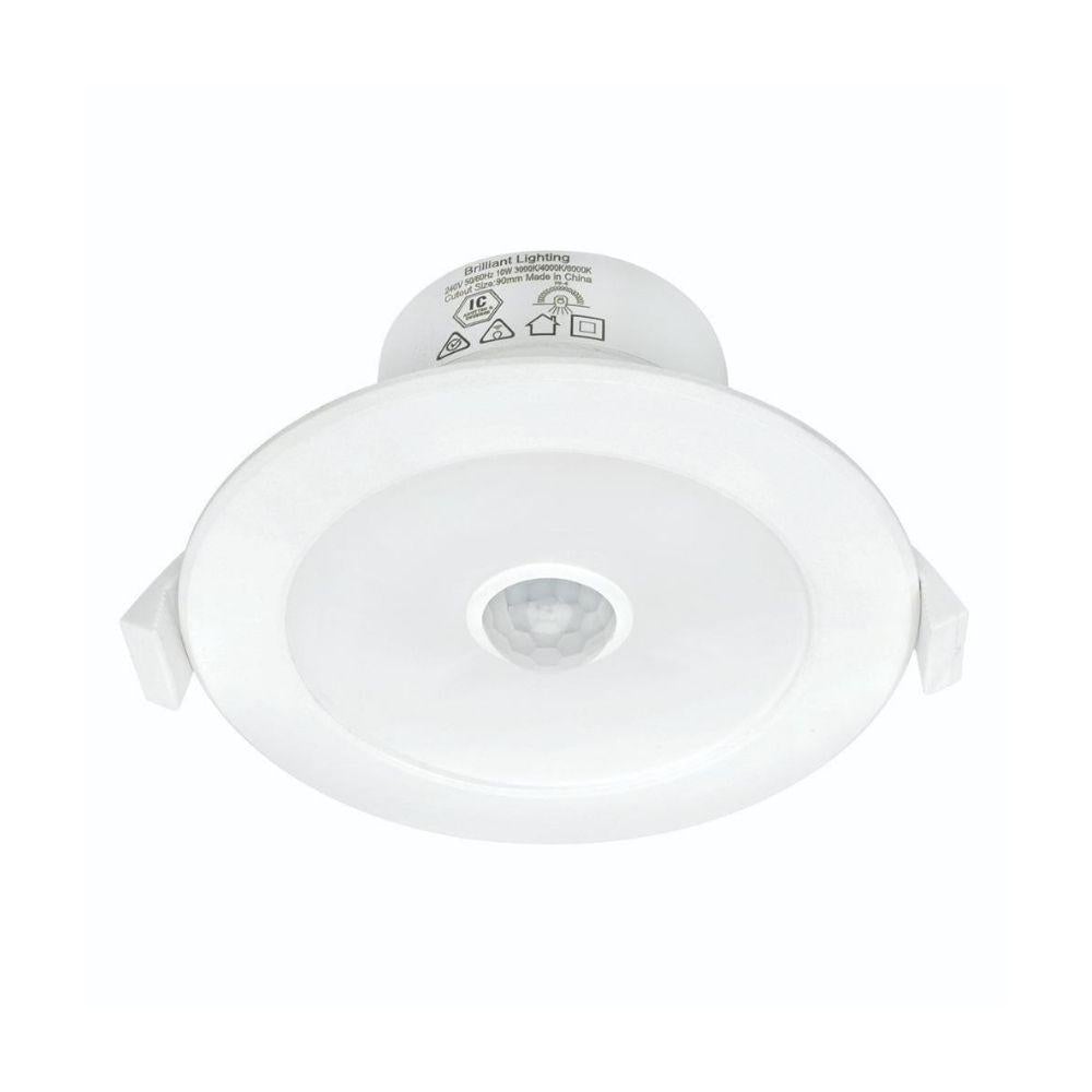 Brilliant LUMASCAN LED Downlight - Round 9W Colour Switchable, PIR Sensor IP44-Brilliant Lighting-Ozlighting.com.au