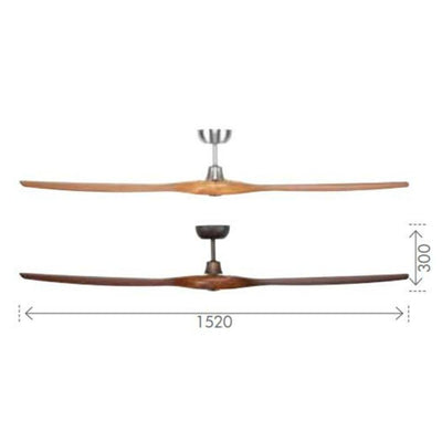 Brilliant MAVERICK - 3 Blade 1520mm ABS DC Ceiling Fan with Remote-Brilliant Lighting-Ozlighting.com.au