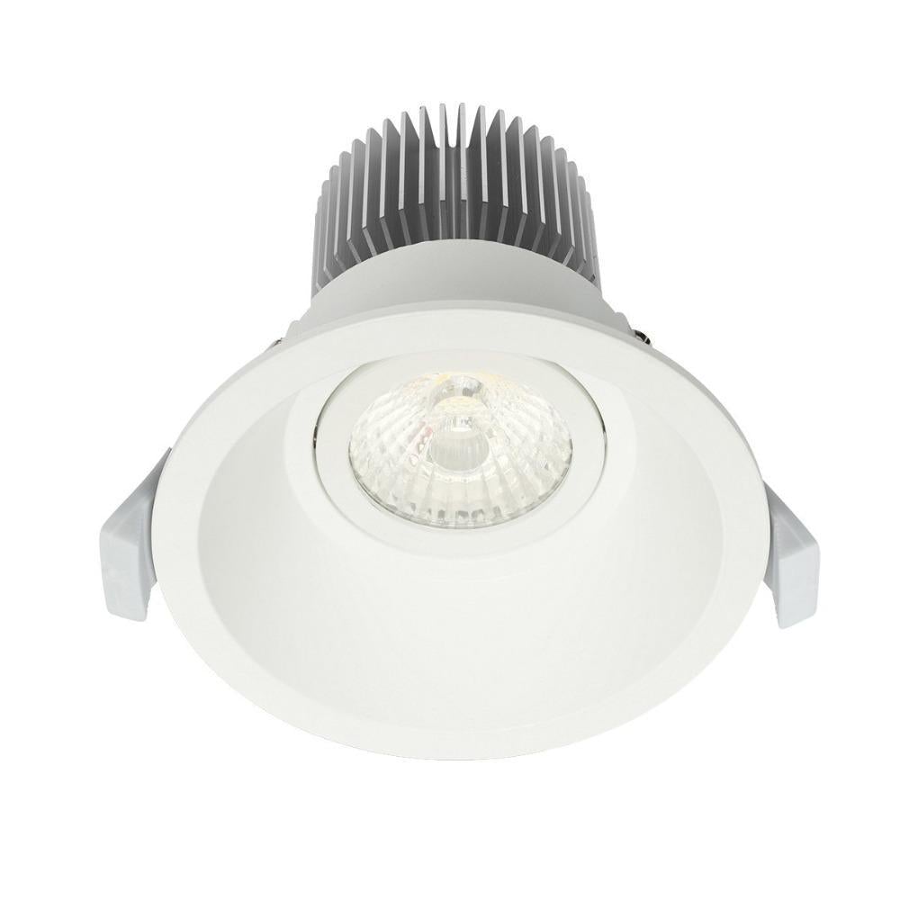 Brilliant MINI TRIM-II LED Downlight - 10W Tri-Colour Dimmable Round Deepset Gimbal, IP20-Brilliant Lighting-Ozlighting.com.au