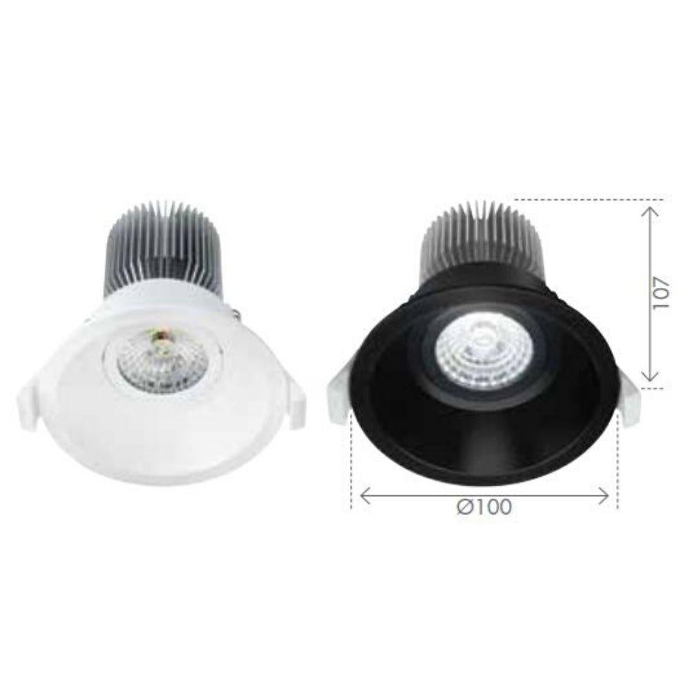 Brilliant MINI TRIM-II LED Downlight - 10W Tri-Colour Dimmable Round Deepset Gimbal, IP20-Brilliant Lighting-Ozlighting.com.au