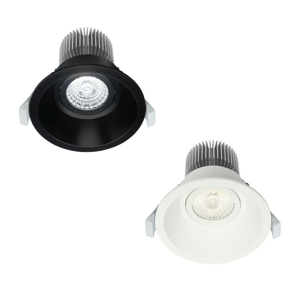 Brilliant MINI TRIM-II LED Downlight - 10W Tri-Colour Dimmable Round Deepset Gimbal, IP20-Brilliant Lighting-Ozlighting.com.au