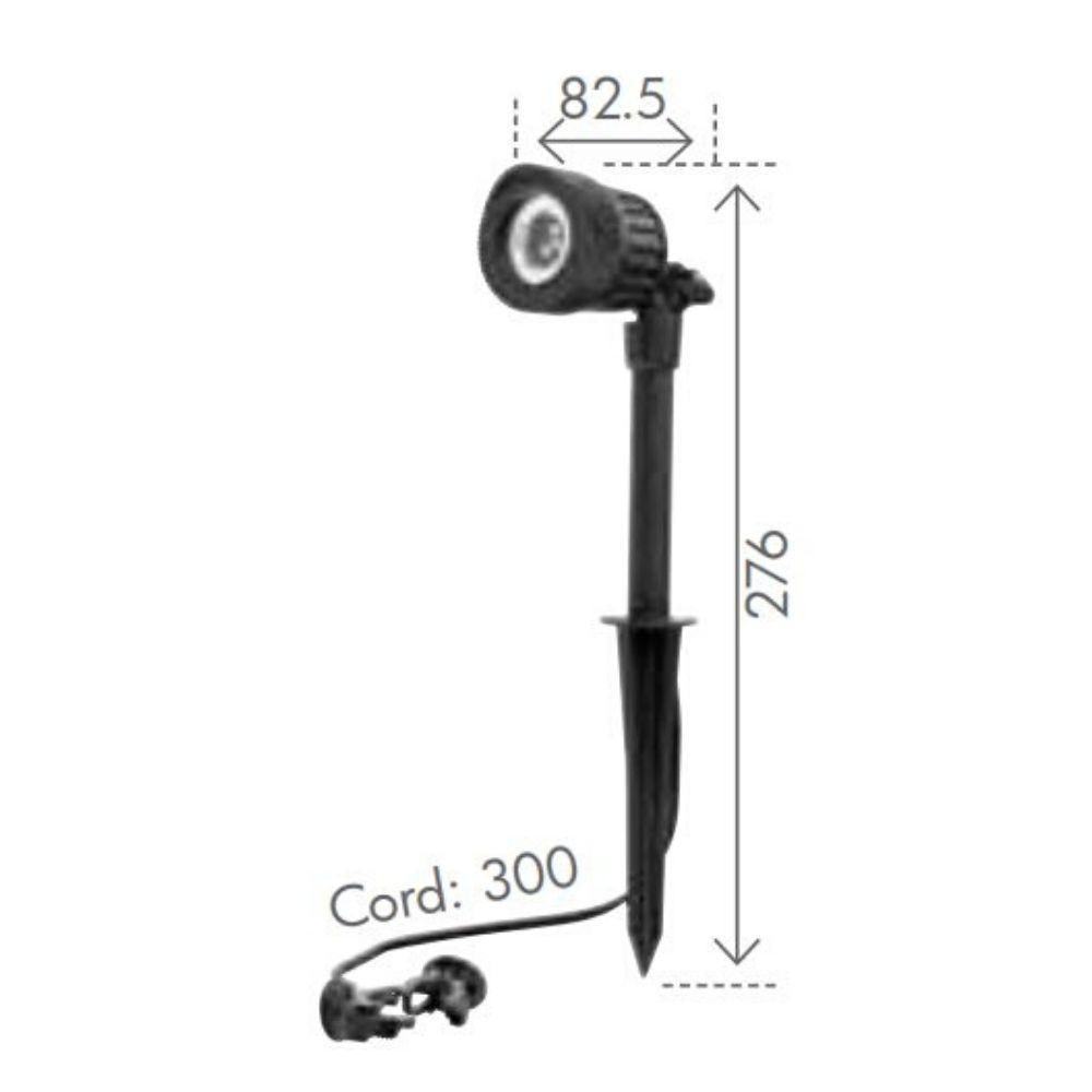 Brilliant PINNACLE - 5W LED Garden Spotlight IP44 3000K - 12V DRIVER REQUIRED-Brilliant Lighting-Ozlighting.com.au