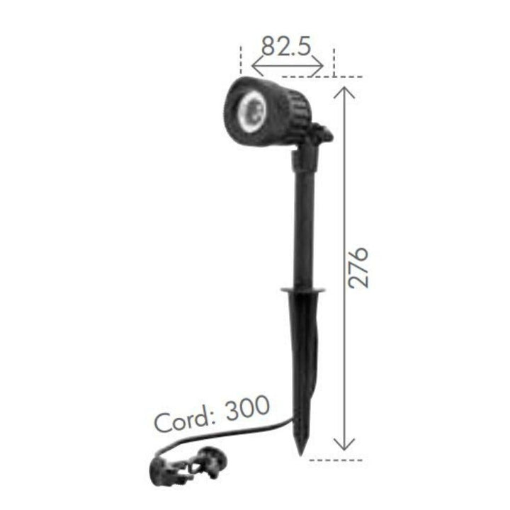 Brilliant PINNACLE - 5W LED Garden Spotlight IP44 3000K - 12V DRIVER REQUIRED-Brilliant Lighting-Ozlighting.com.au