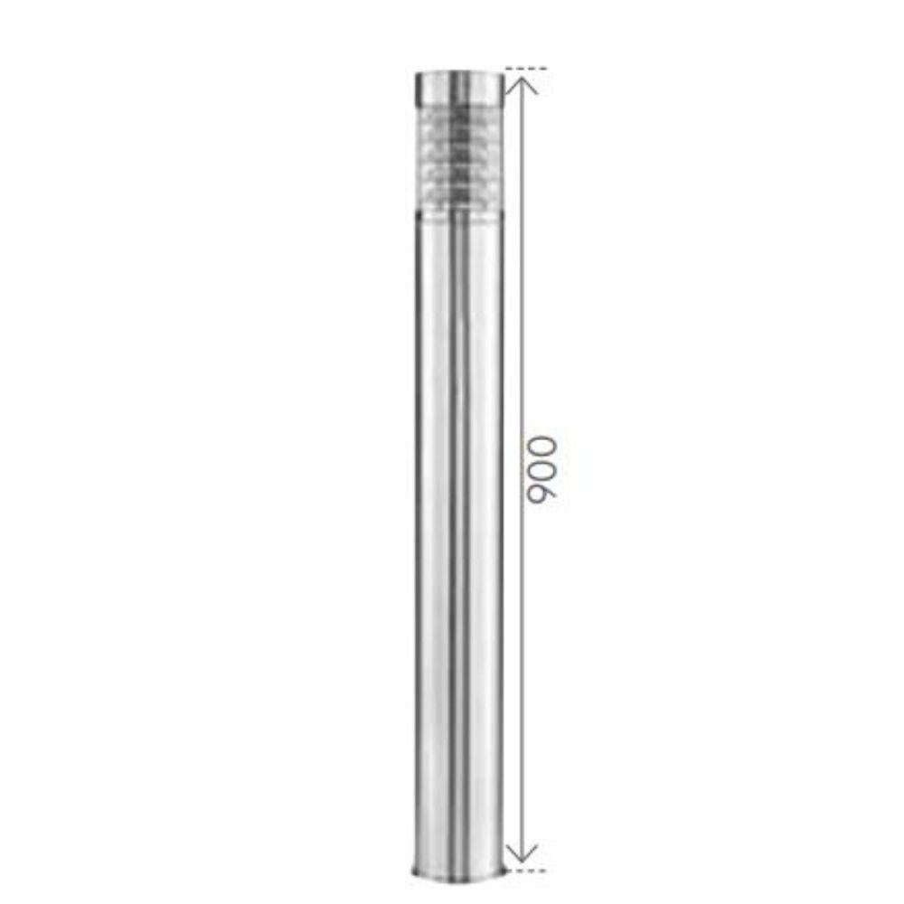 Brilliant PORTICO Louvred Stainless Steel Bollard - IP44, 900mm-Brilliant Lighting-Ozlighting.com.au