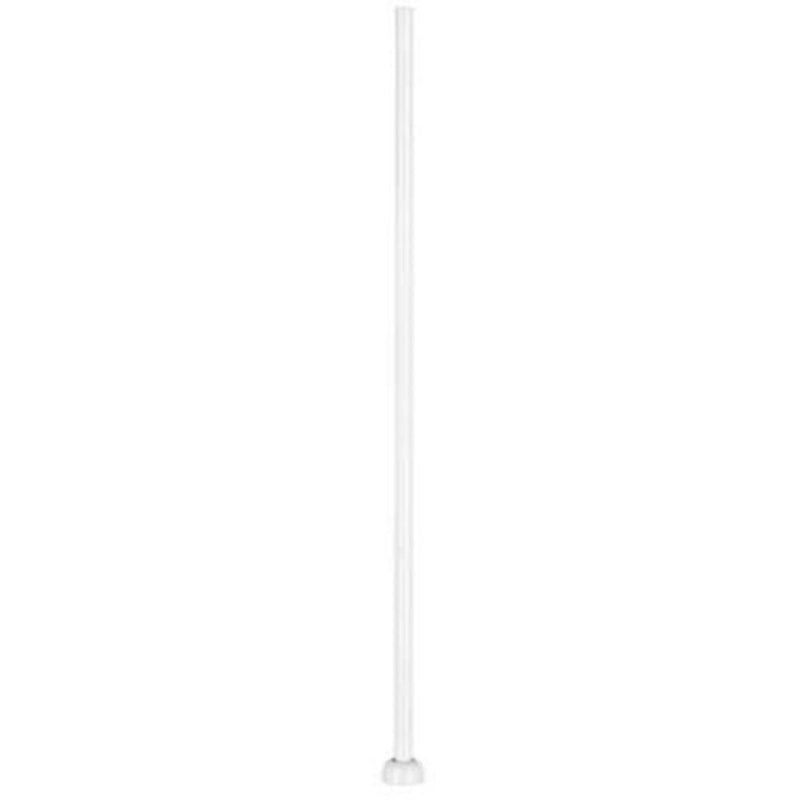 Brilliant ROD - 900mm White Extension Rod With Loom - Satin Nickel Finish-Brilliant Lighting-Ozlighting.com.au