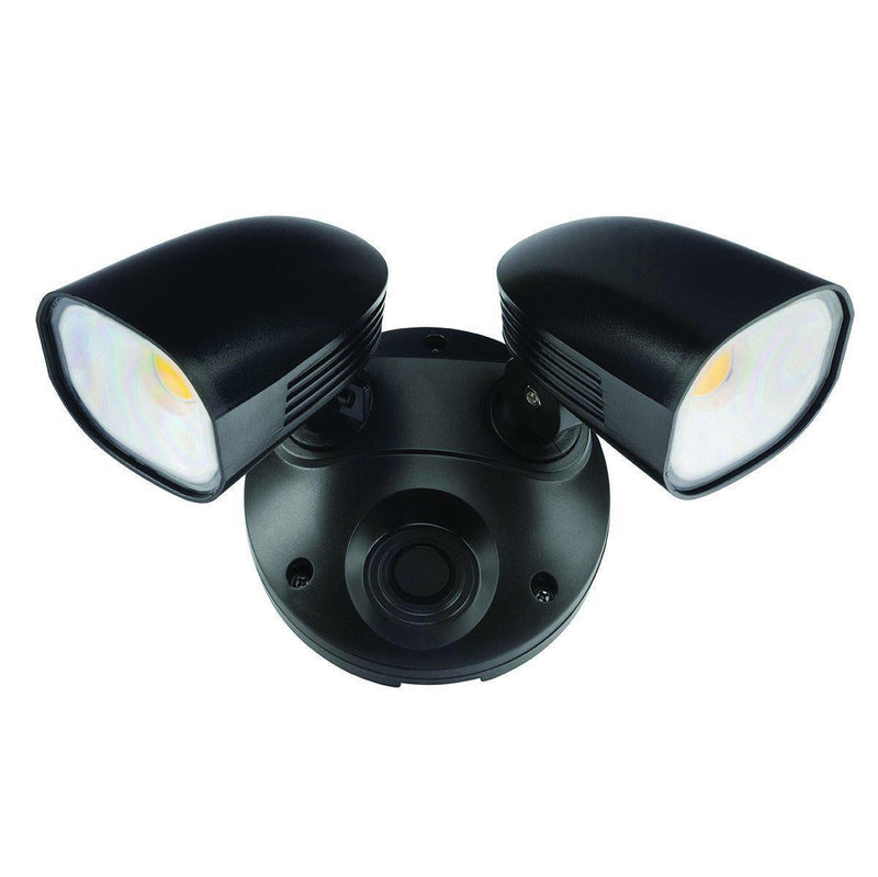 Brilliant SHIELDER - 2x10W LED Twin Head Adjustable Exterior Spotlight IP54 - 4200K-Brilliant Lighting-Ozlighting.com.au