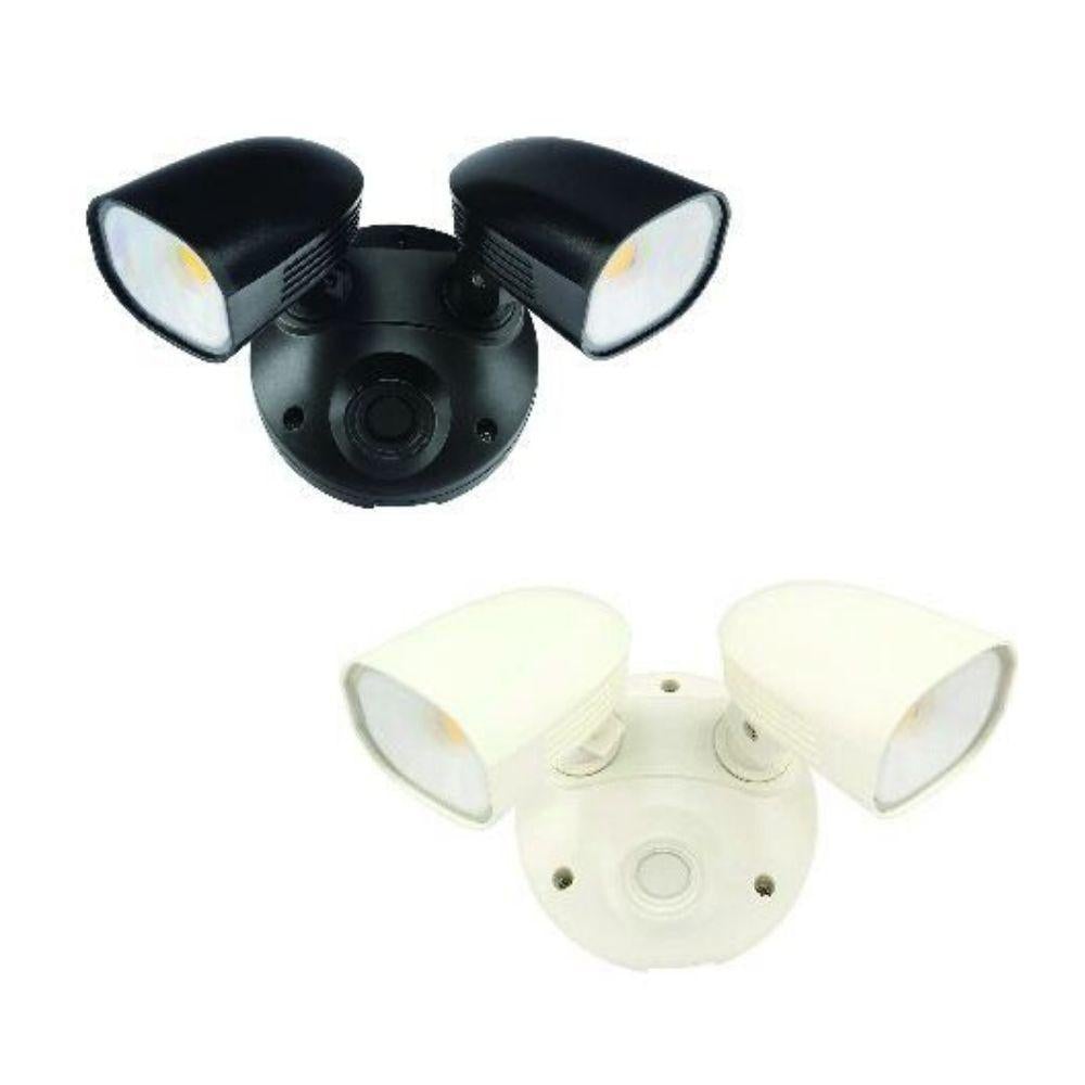 Brilliant SHIELDER Twin Head LED Outdoor Spotlight - 2x10W Adjustable, IP54, 4200K-Brilliant Lighting-Ozlighting.com.au