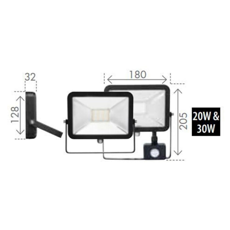 Brilliant STEALTH - 20W/50W LED Slimline Exterior DIY Floodlight IP65 - 4200K-Brilliant Lighting-Ozlighting.com.au