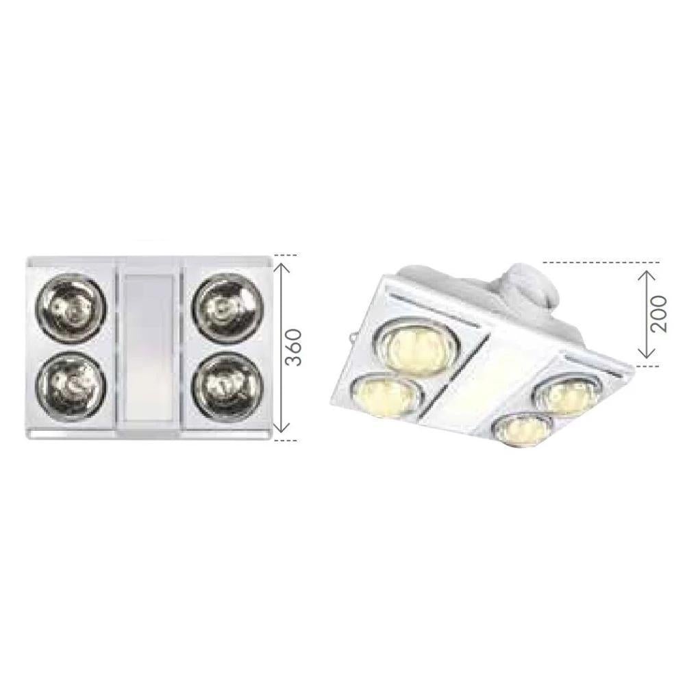 Brilliant SUPERNOVA-4 Bathroom Heater-Light-Exhaust Fan - 3-in-1-Brilliant Lighting-Ozlighting.com.au