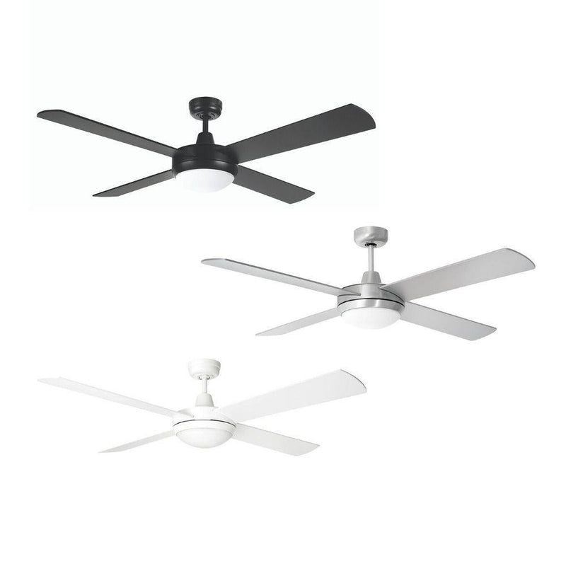 Brilliant TEMPEST - 4 Blade 1300mm Plywood AC Ceiling Fan with tricolour switchable LED Light-Brilliant Lighting-Ozlighting.com.au