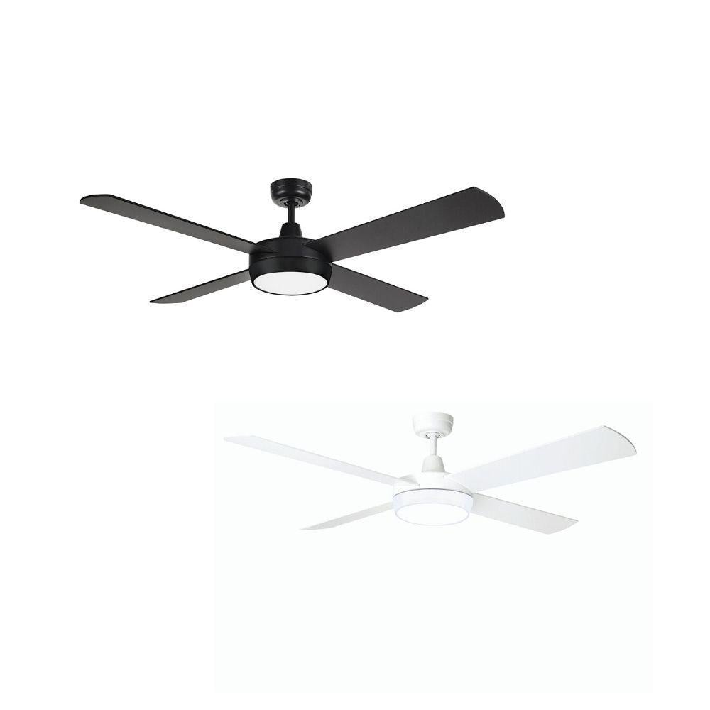 Brilliant TEMPEST SUPREME - 4 Blade 1300mm Plywood AC Ceiling Fan with tricolour switchable LED Light-Brilliant Lighting-Ozlighting.com.au