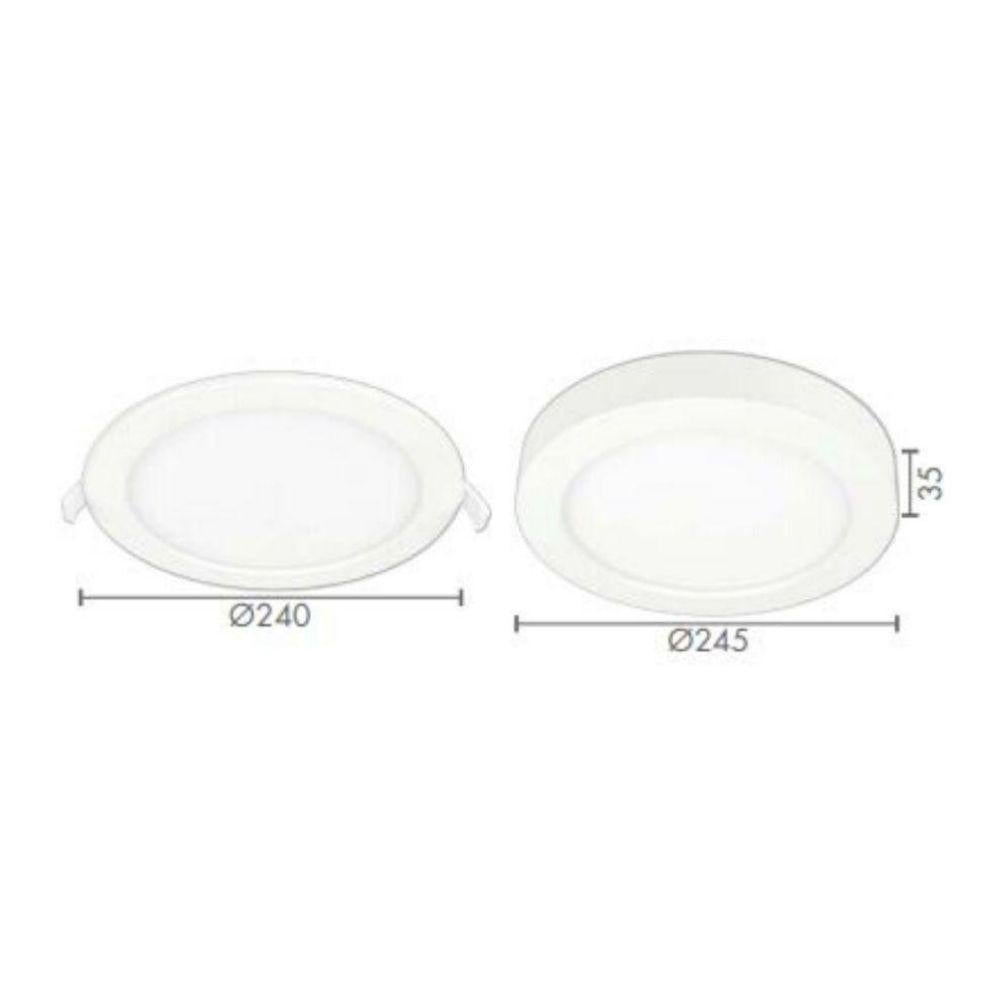 Brilliant THE-DUET LED Downlight - 18W/24W Tri-Colour 195mm/215mm Round Recessed/Surface Mount-Brilliant Lighting-Ozlighting.com.au