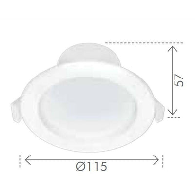 Brilliant TRILOGY - 8W LED Tri-Colour Dimmable Deep Face Downlight IP44-Brilliant Lighting-Ozlighting.com.au