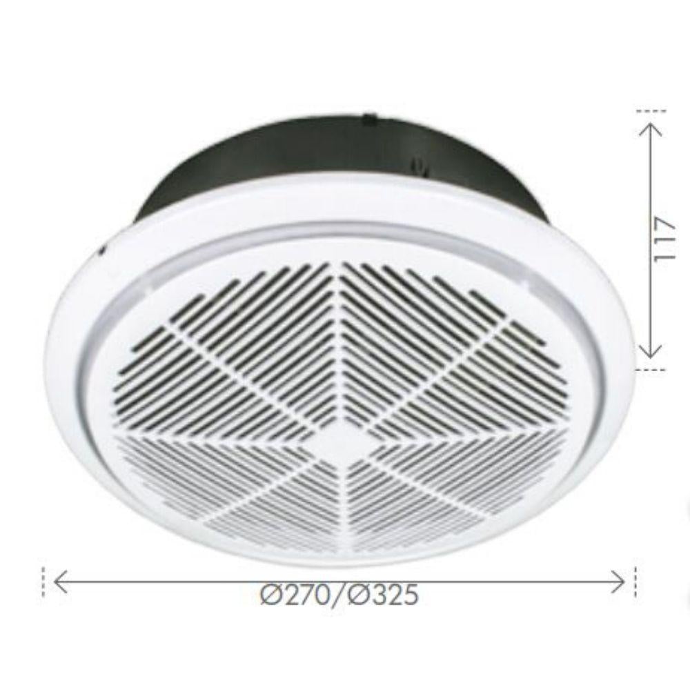 Brilliant WHISPER Exhaust Fan Duct Adapter - Small/Large-Brilliant Lighting-Ozlighting.com.au