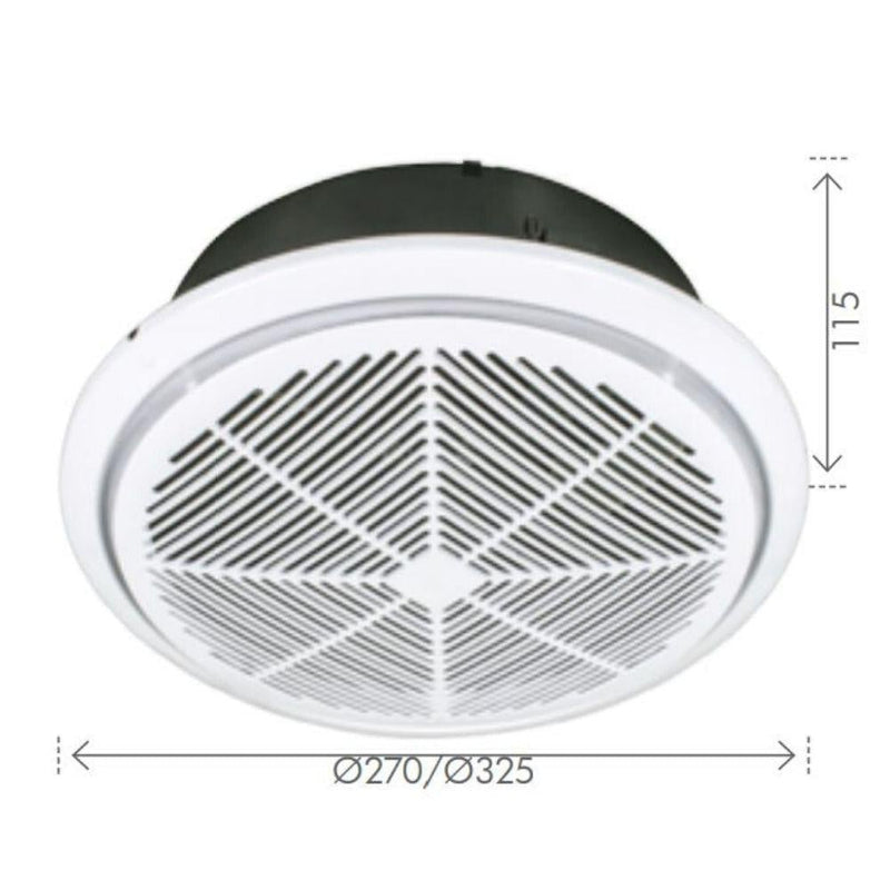 Brilliant WHISPER - High Velocity 270mm or 325mm Exhaust Fan-Brilliant Lighting-Ozlighting.com.au