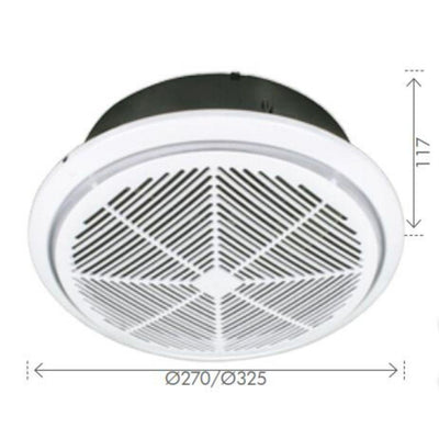 Brilliant WHISPER - S/L High Velocity Small Exhaust Fan Duct Adapter-Brilliant Lighting-Ozlighting.com.au