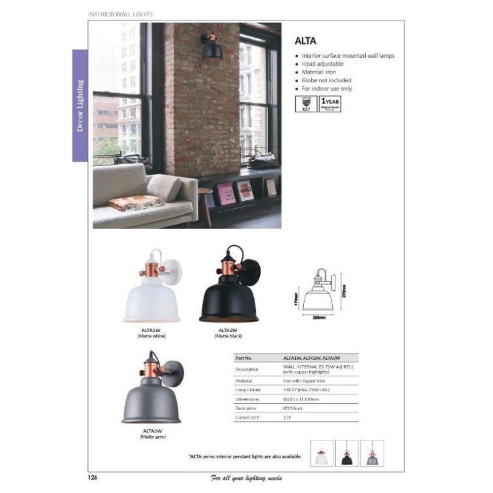 CLA ALTA Wall Light - 1 Light-CLA Lighting-Ozlighting.com.au