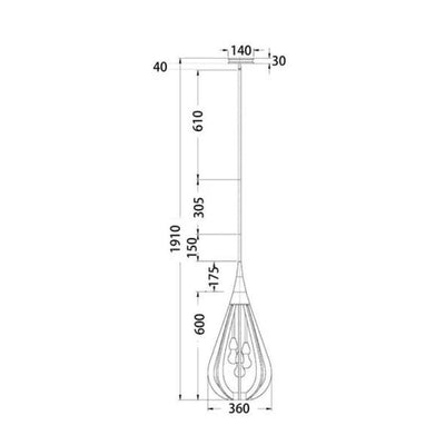 CLA BONITO - 1/3/6 Light Pendant-CLA Lighting-Ozlighting.com.au