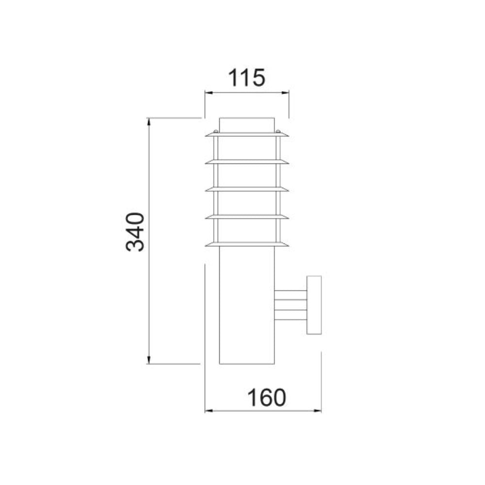 CLA BORDA Wall Light - 18W, IP44, Surface Mounted, Louvred-CLA Lighting-Ozlighting.com.au