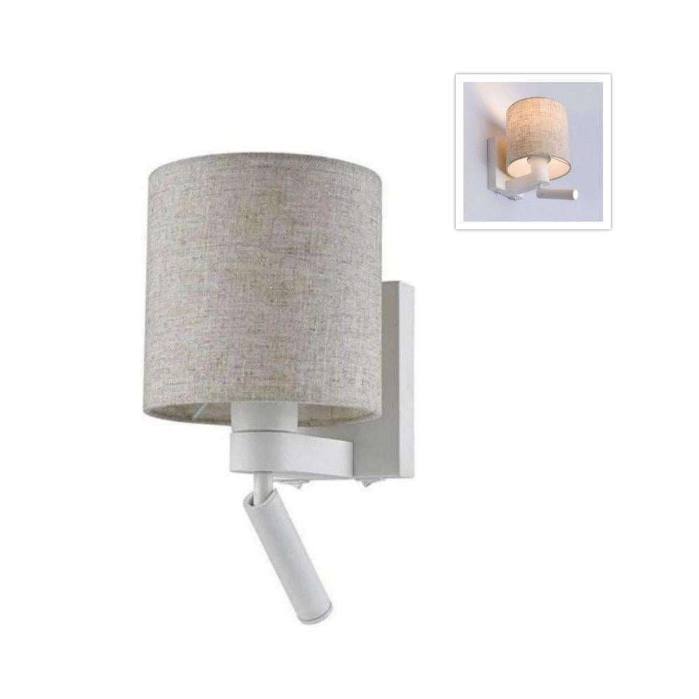 CLA BRIGHTON Reading Wall Light - E27 Ambient Light, 3W LED Task Light, White-CLA Lighting-Ozlighting.com.au