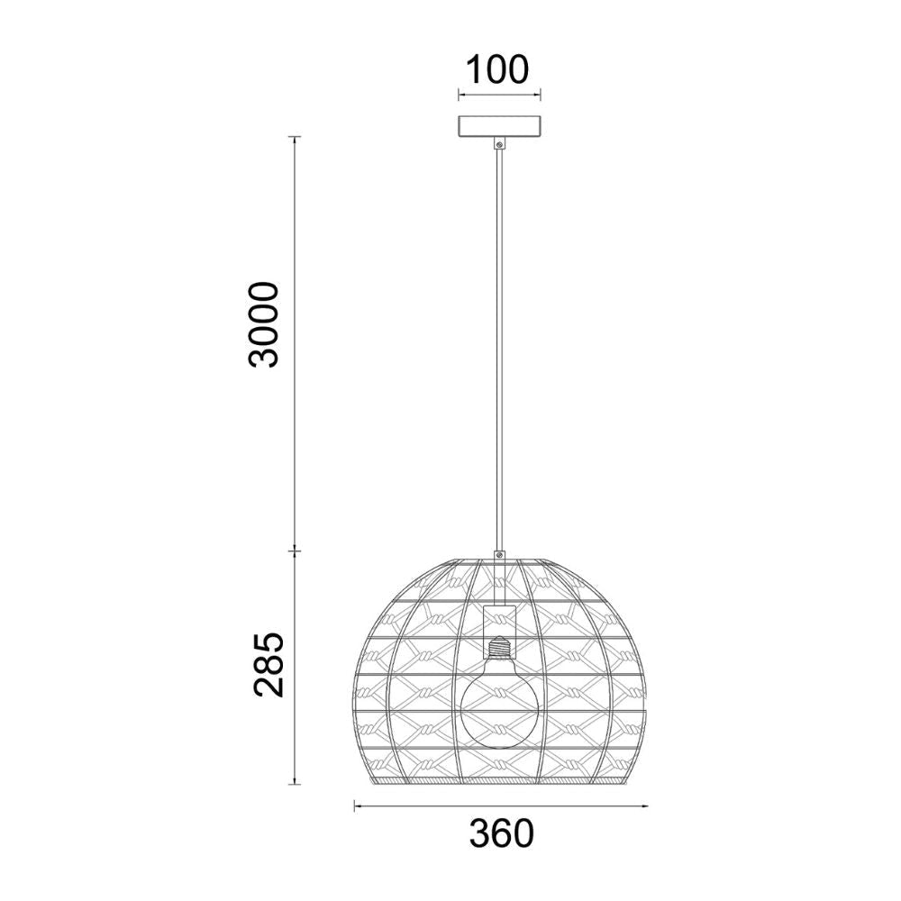CLA CANAMO - 1 Light Interior Natural Hardware Pendant Light IP20-CLA Lighting-Ozlighting.com.au