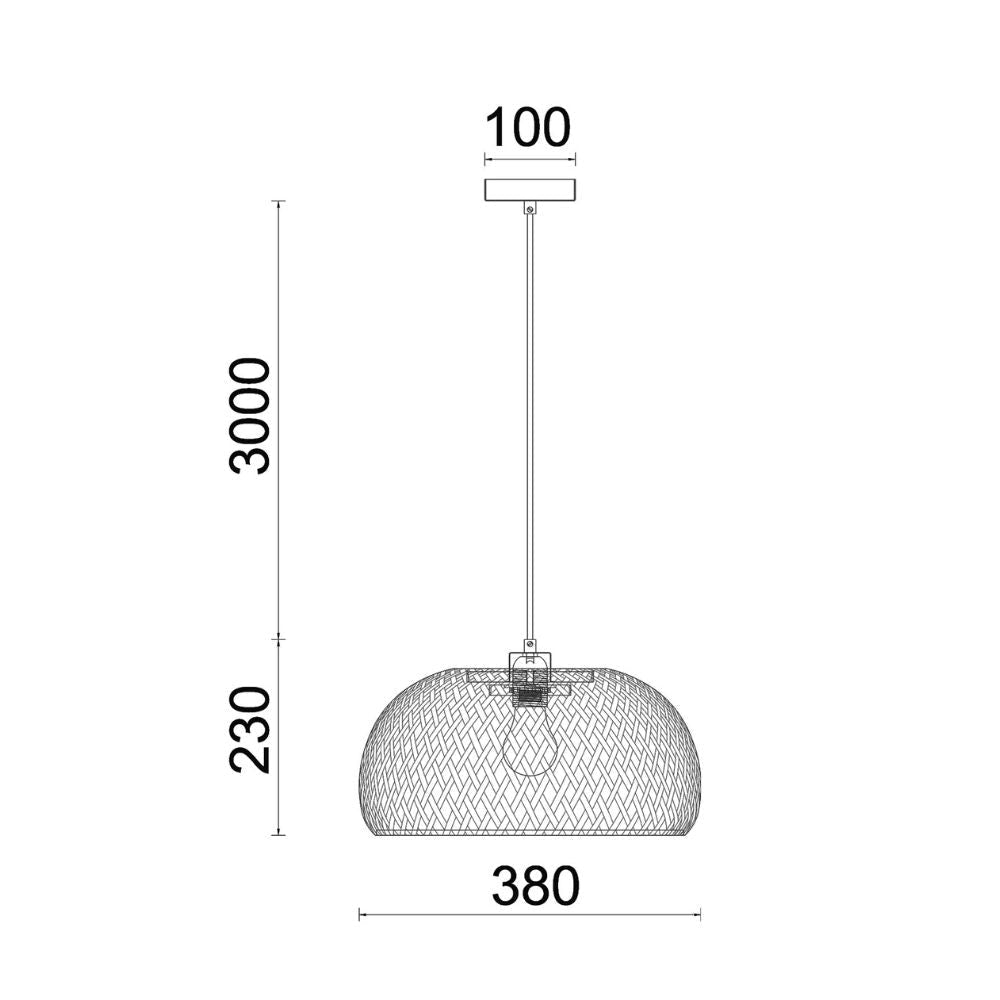 CLA CANASTA - 1 Light Interior Natural Bamboo Pendant Light IP20-CLA Lighting-Ozlighting.com.au
