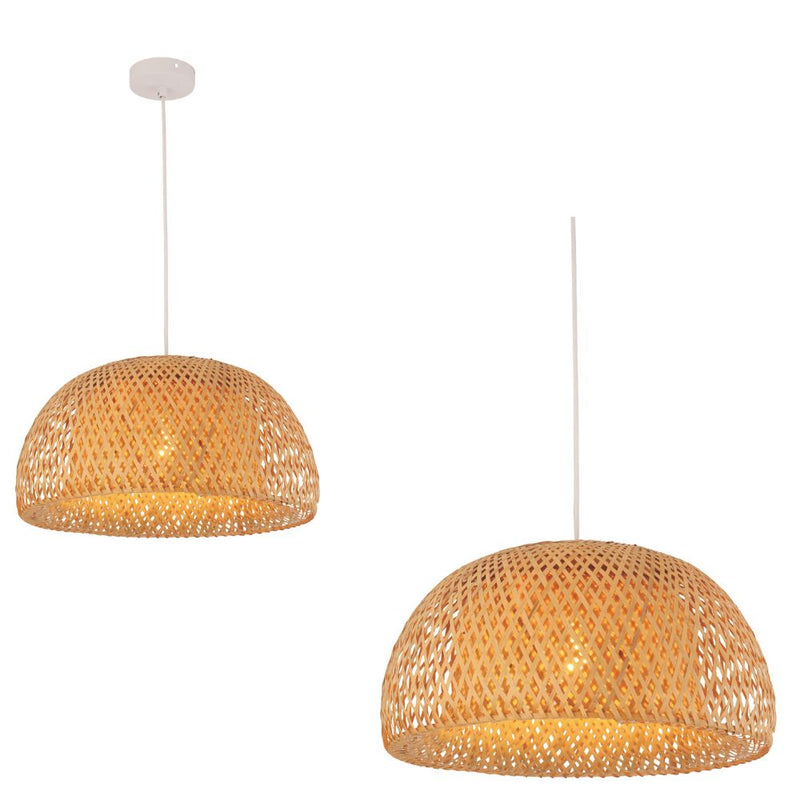 CLA CANASTA 1 Light Interior Natural Bamboo Pendant Light