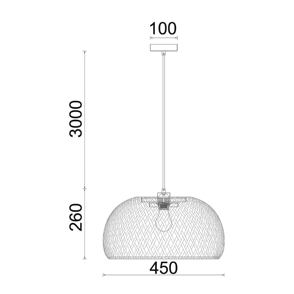 CLA CANASTA Pendant - 1 Light, IP20, Bamboo-CLA Lighting-Ozlighting.com.au