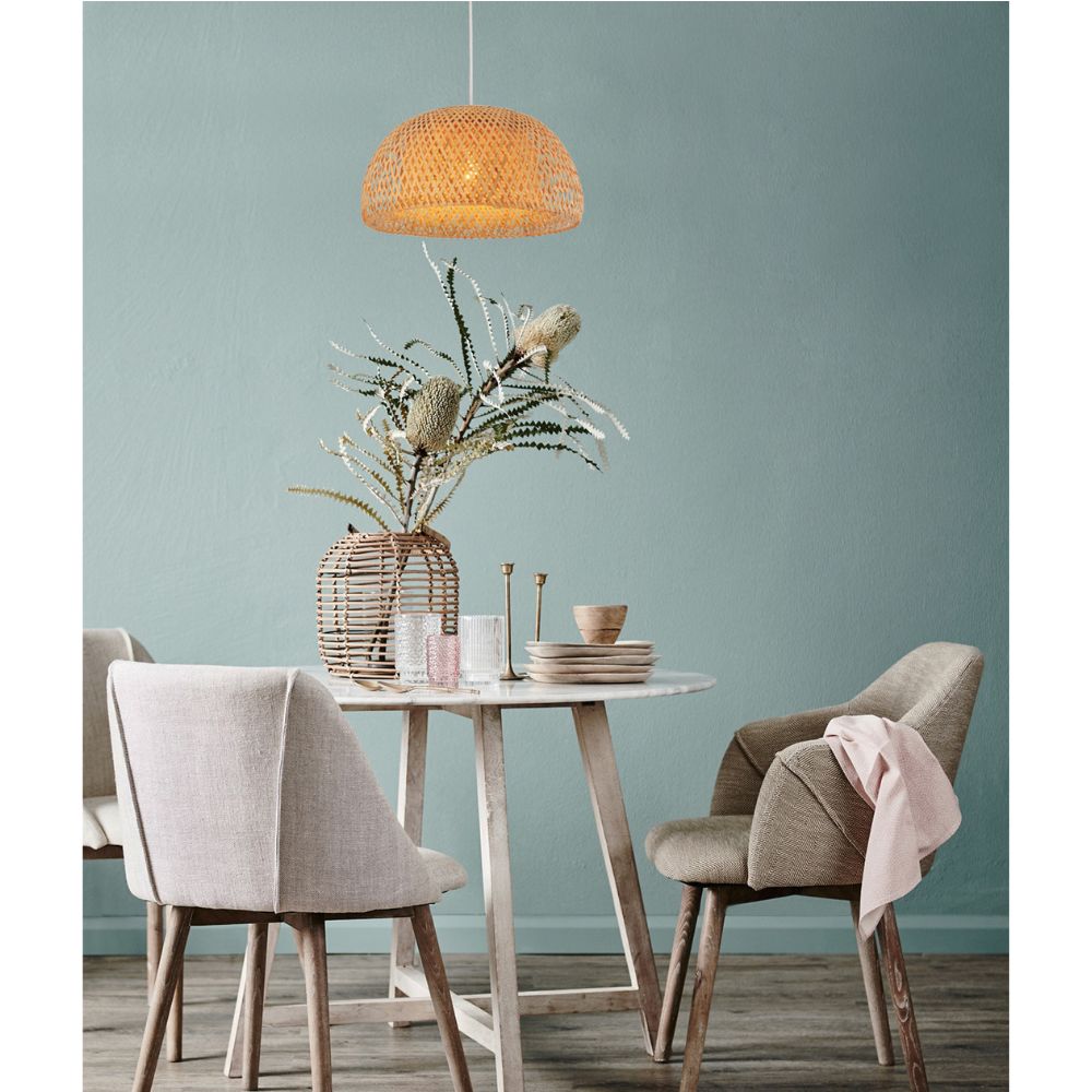 CLA CANASTA Pendant - 1 Light, IP20, Bamboo-CLA Lighting-Ozlighting.com.au