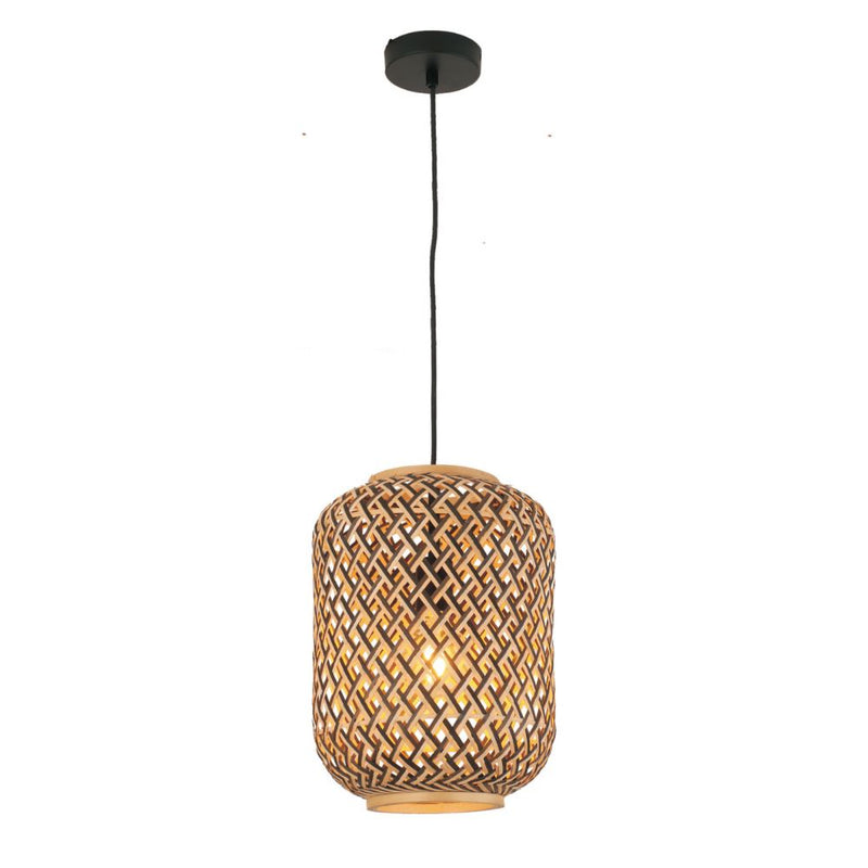 CLA CESTA - 1 Light Interior Cylinder Bamboo Cage Pendant Light IP20-CLA Lighting-Ozlighting.com.au