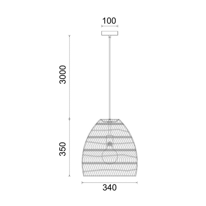 CLA COUP - 1 Light Interior Rattan Pendant Light IP20-CLA Lighting-Ozlighting.com.au