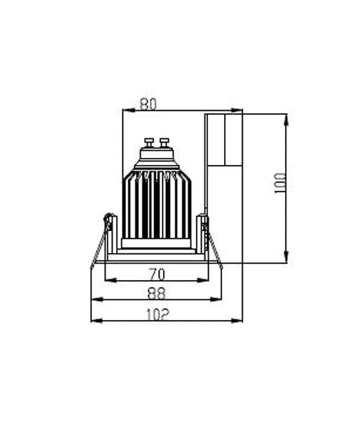 CLA DOWNLIGHT-FRAME Downlight - GU10, Fitting Frame Only, Round/Square-CLA Lighting-Ozlighting.com.au