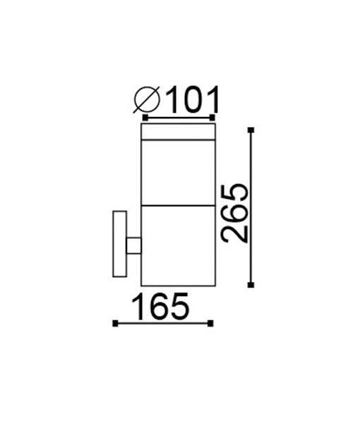 CLA ELANORA Wall Light - IP44, Louvred, 304 Stainless Steel-CLA Lighting-Ozlighting.com.au