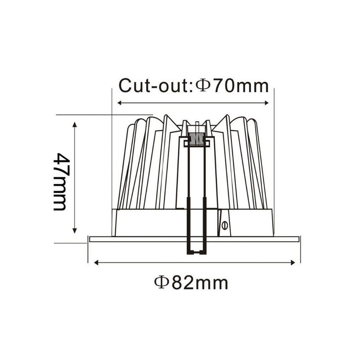 CLA GAL01/02A - 10W LED Dimmable Mini Round Deep Face Downlight IP54-CLA Lighting-Ozlighting.com.au