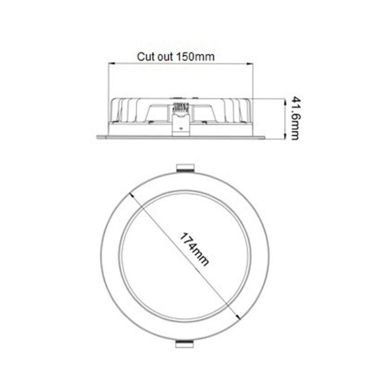 CLA GALTRI - 10W/12W/20W/25W LED Tri-Colour Dimmable Round Deep Face Downlight IP44-CLA Lighting-Ozlighting.com.au
