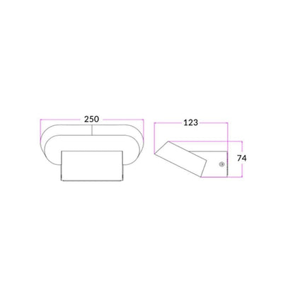 CLA GLANS - 7W/13W LED Modern Exterior Small/Large Downward Wall Bracket Light IP65 - 3000K-CLA Lighting-Ozlighting.com.au