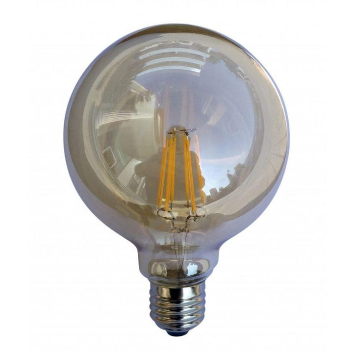 CLA GLOBE - 6W LED G95/G125 Shape Spherical Vintage Filament Amber Glass Globe 2200K - B22/E27-CLA Lighting-Ozlighting.com.au