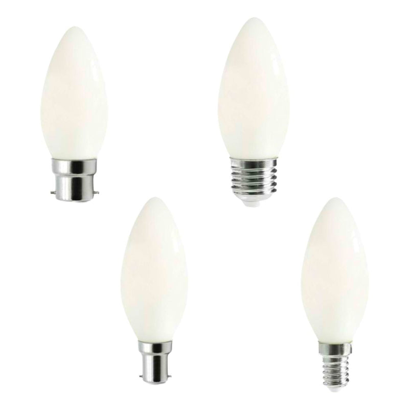 CLA GLOBE-C35 - Candle 4W LED Filament Dimmable Frosted Globes IP20-CLA Lighting-Ozlighting.com.au