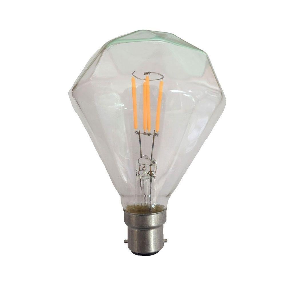 CLA GLOBE-DIAMOND - 3.5W LED Decorative Filament Diamond Shape Globe 2200K - B22-CLA Lighting-Ozlighting.com.au