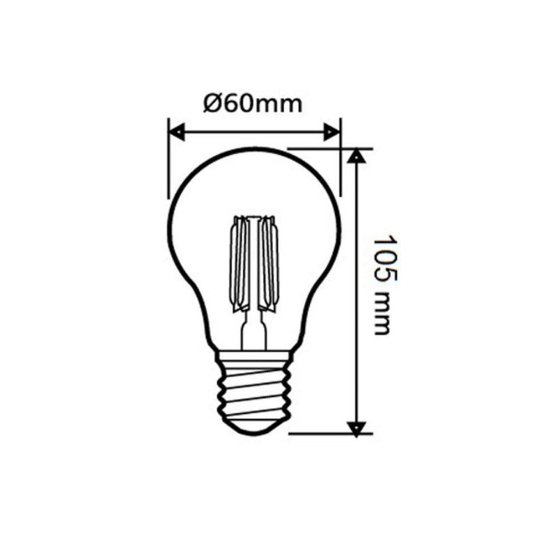 CLA GLOBE-GLS - 8W LED Dimmable GLS A60 Shape Filament Clear Glass Globe - B22/E27-CLA Lighting-Ozlighting.com.au