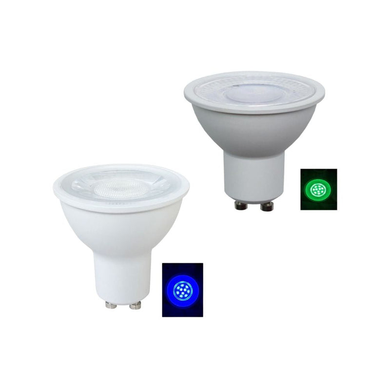 CLA GLOBE-GU10 - 5W LED GU10 Shape Coloured Globe - Blue/Green-CLA Lighting-Ozlighting.com.au