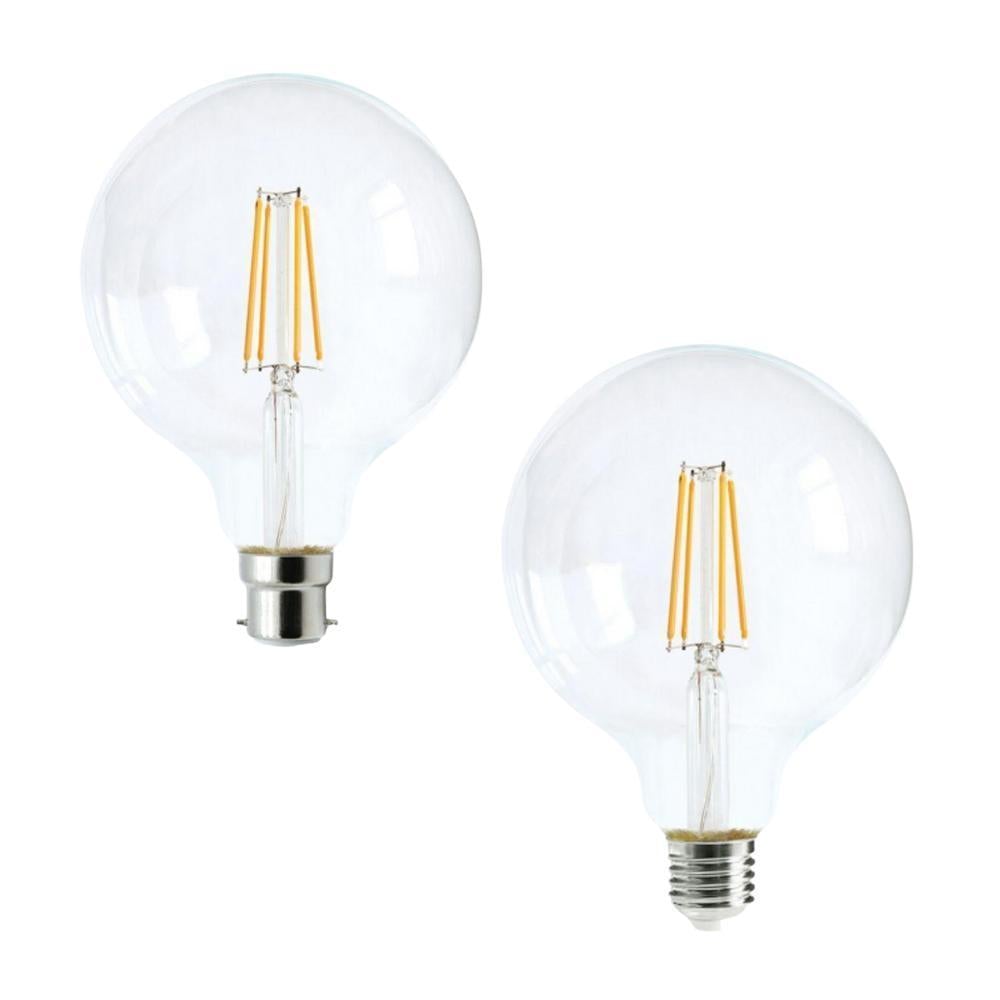 CLA GLOBE-LF - 8W LED Dimmable G125 Spherical Filament Clear Glass Globe - B22/E27-CLA Lighting-Ozlighting.com.au