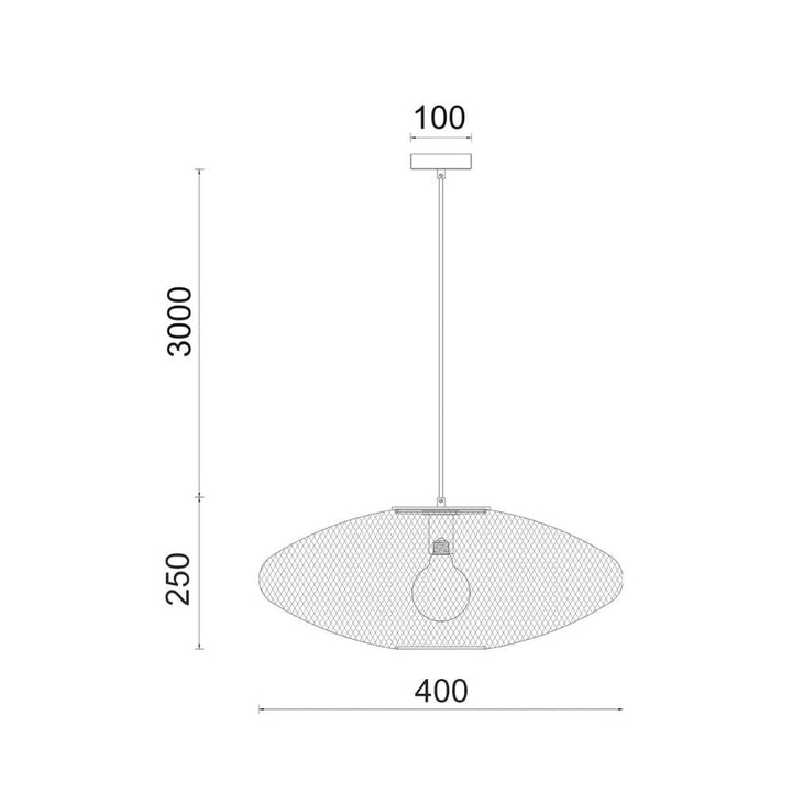 CLA GOLPE - 1 Light Interior Oval Pendant Light IP20-CLA Lighting-Ozlighting.com.au