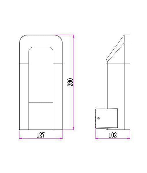 CLA HATHOR - 9W LED Modern Exterior Wall Bracket Light IP54 Dark Grey - 3000K-CLA Lighting-Ozlighting.com.au