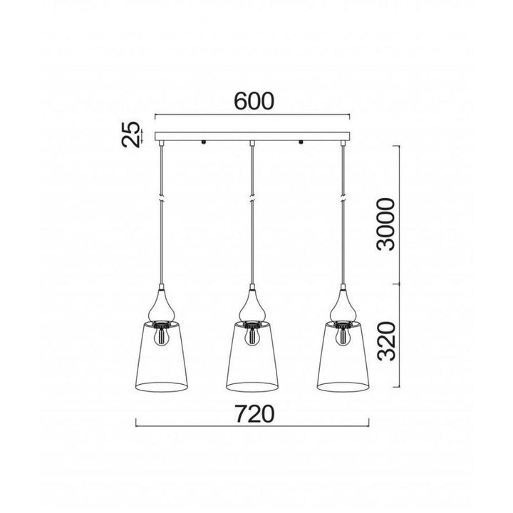 CLA JEREZ - 1/3 Light Pendant-CLA Lighting-Ozlighting.com.au